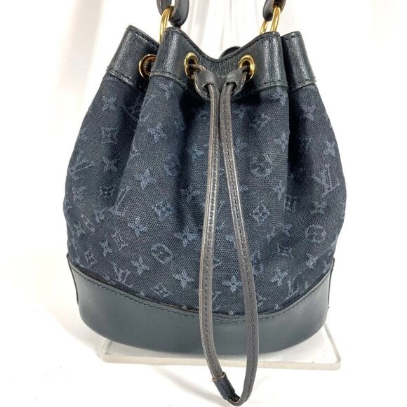 LOUIS VUITTON M92687 Noelie Shoulder Bag Hand Bag Monogram Mini Canvas Navy - Picture 2 of 11